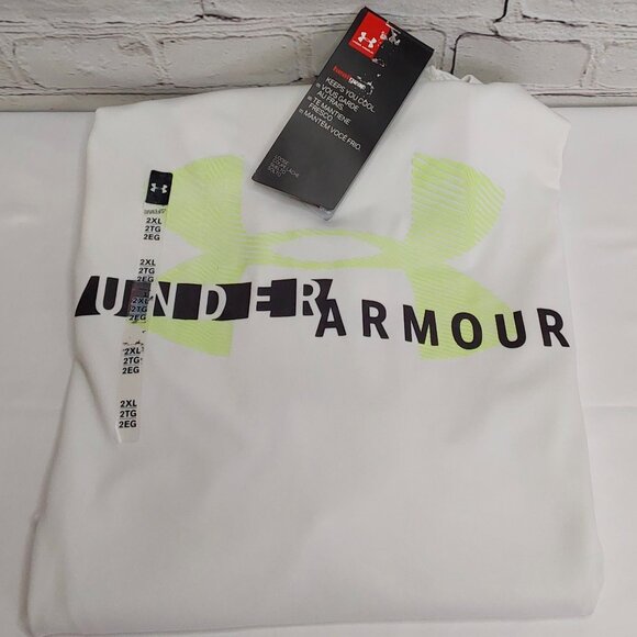 UNDER ARMOUR 'HEATGEAR' LOOSE FIT REFLECTIVE BACK GRAPHIC TEE - Picture 16 of 16